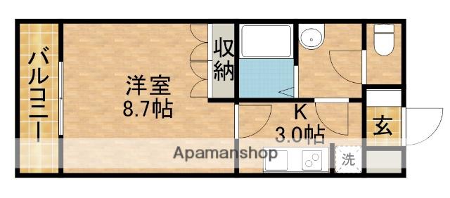 ONE PIECE(1K/2階)の間取り写真