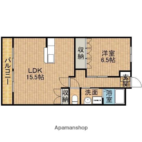 グランディール(1LDK/3階)の間取り写真