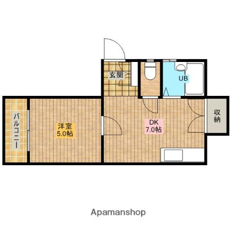 メゾン青葉台NO6(1DK/4階)の間取り写真