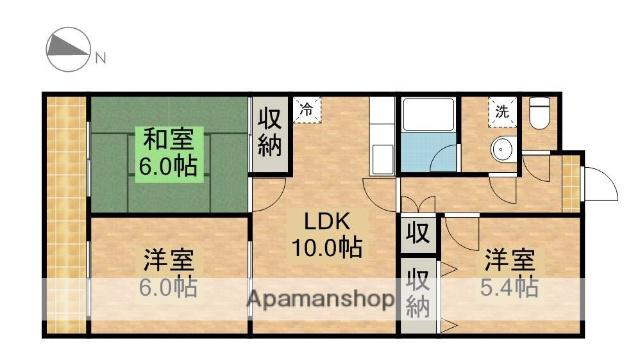 メゾンシンシア(3LDK/3階)の間取り写真