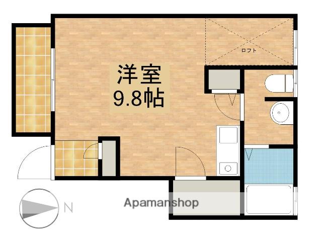 サーフハウス(ワンルーム/1階)の間取り写真