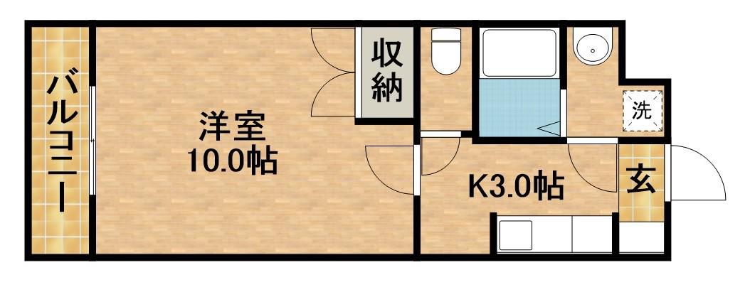 K-STAGE(1K/3階)の間取り写真