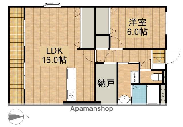 アーバンささがせ(1LDK/1階)の間取り写真
