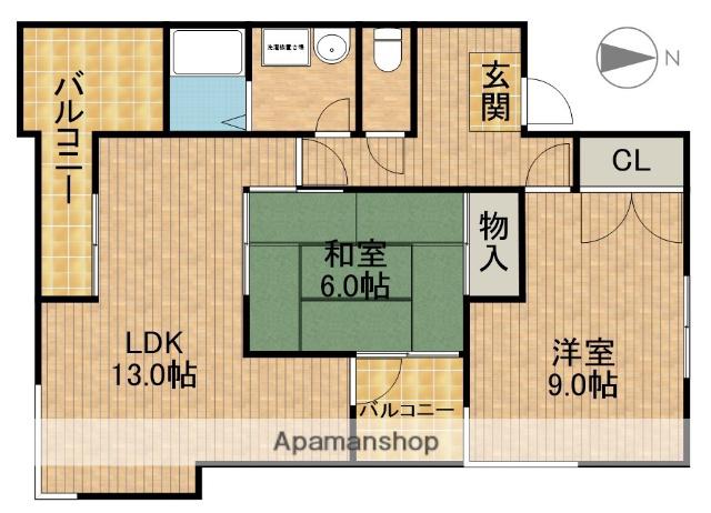 BEE TOP 幸(2LDK/1階)の間取り写真