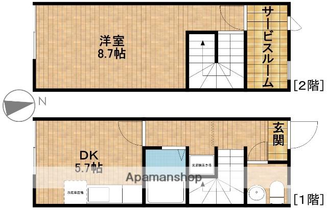 ソレーユ中野町Ａ(1DK)の間取り写真