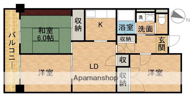 ハイレジデンス浜松(3LDK/5階)の間取り写真