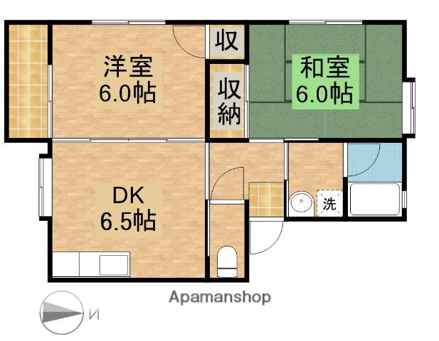 メゾン タキグチ(2DK/2階)の間取り写真