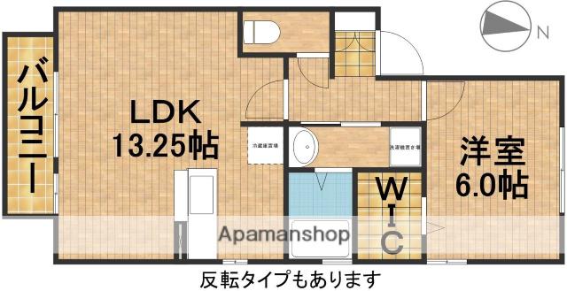 リビングタウン明ヶ島B(1LDK/2階)の間取り写真