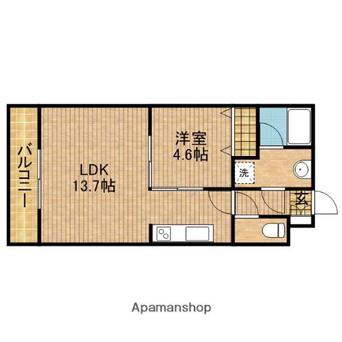 アイリスⅡ(1LDK/2階)の間取り写真