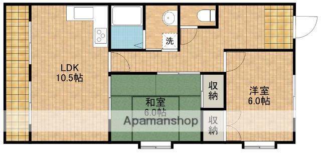 シャルム大蒲(2LDK/2階)の間取り写真