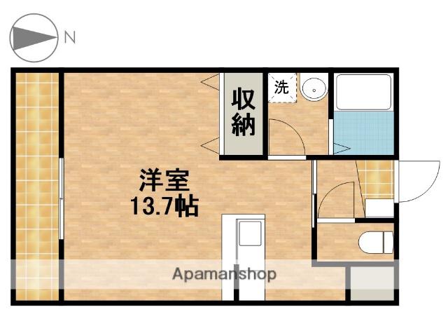 グランストーク篠ヶ瀬(ワンルーム/3階)の間取り写真