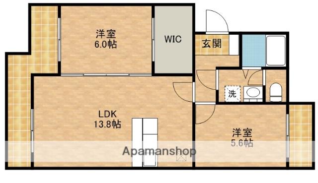 マンションアカンサスⅠ(2LDK/2階)の間取り写真