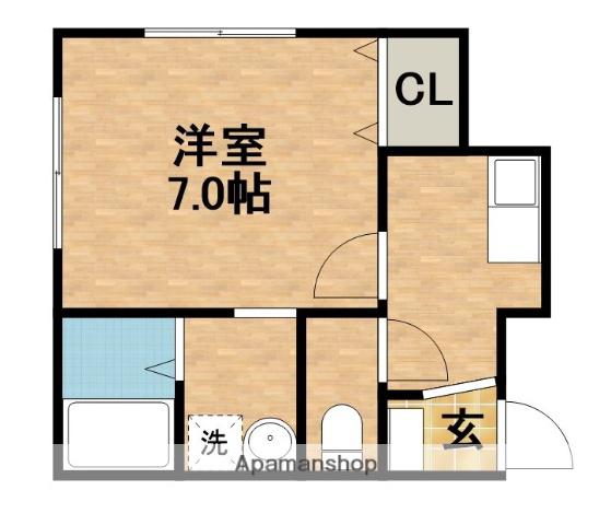 MAISON D AMI S(1K/1階)の間取り写真
