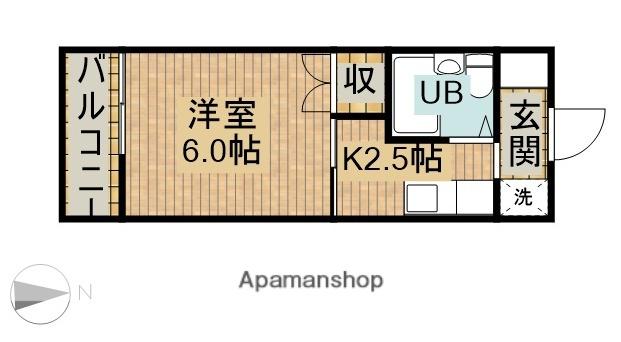 コーポ福元(1K/2階)の間取り写真