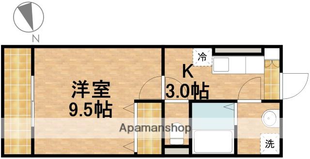 アズフレンディー(1K/1階)の間取り写真