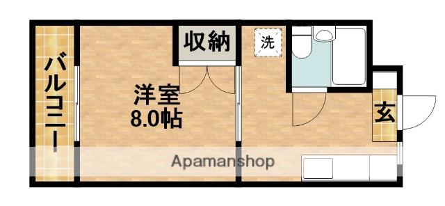 ロイヤルマルトウ(1DK/2階)の間取り写真
