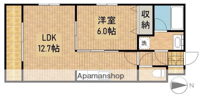 グランヒルズ笠井(1LDK/3階)の間取り写真