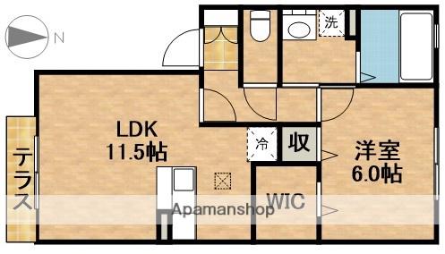 リビングタウン桃の里C(1LDK/1階)の間取り写真