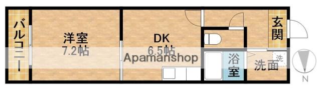 グランヒル7(1DK/3階)の間取り写真