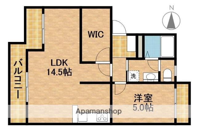 マンションサザンⅡ(1LDK/4階)の間取り写真