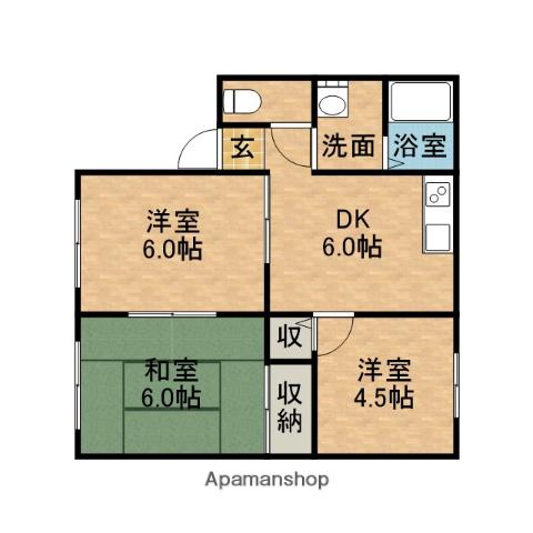 サンヒルズ21(3DK/1階)の間取り写真
