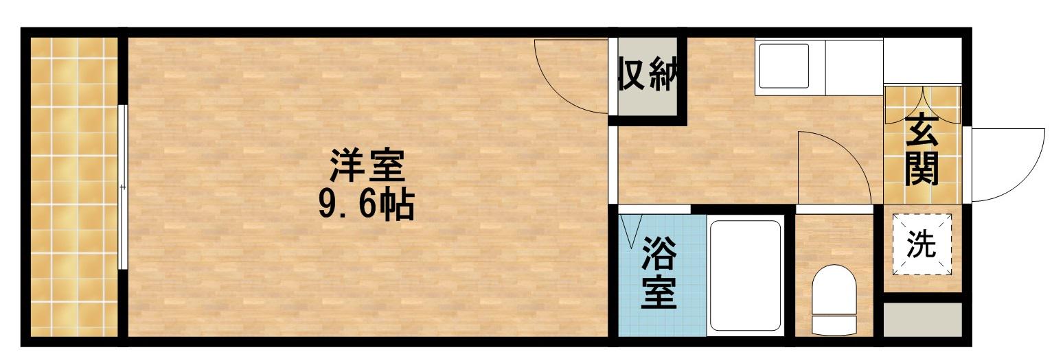 アップル第3マンション(ワンルーム/4階)の間取り写真