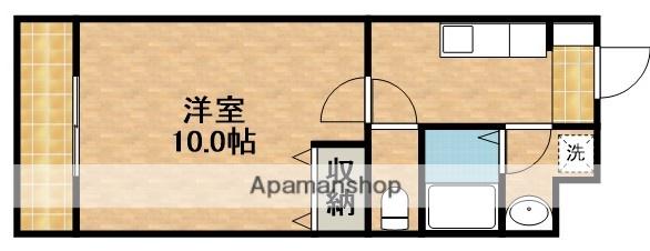 R・シャロウズ(1K/1階)の間取り写真