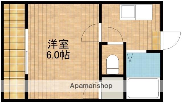サンテラス片山(1K/1階)の間取り写真