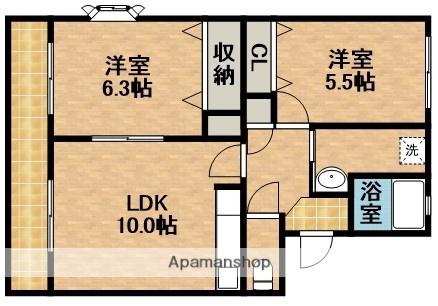 ジェントリー(2LDK/2階)の間取り写真