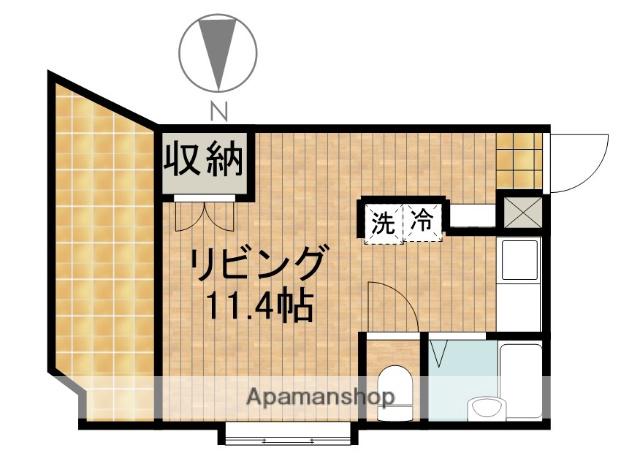 磐田グレイス第5マンション(ワンルーム/2階)の間取り写真