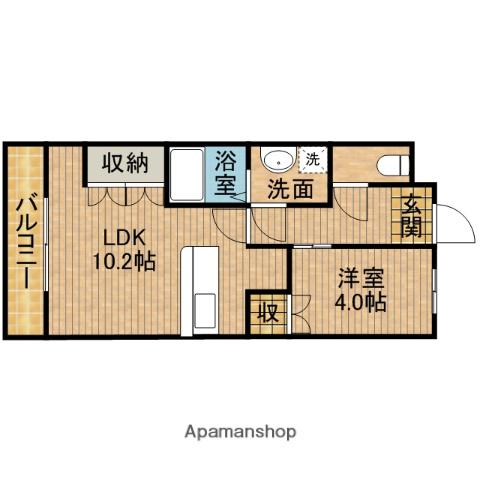 シャルマン(1LDK/1階)の間取り写真