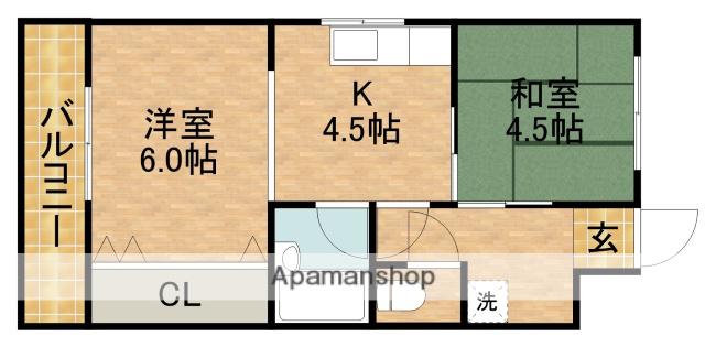 ビアンカ・アオイ(2K/2階)の間取り写真