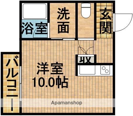 シアトル(ワンルーム/4階)の間取り写真