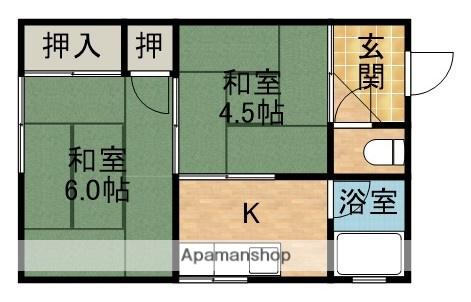 パークハウスA(2K/1階)の間取り写真