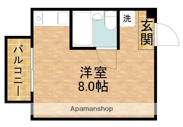 コーポプチⅡ(ワンルーム/2階)の間取り写真
