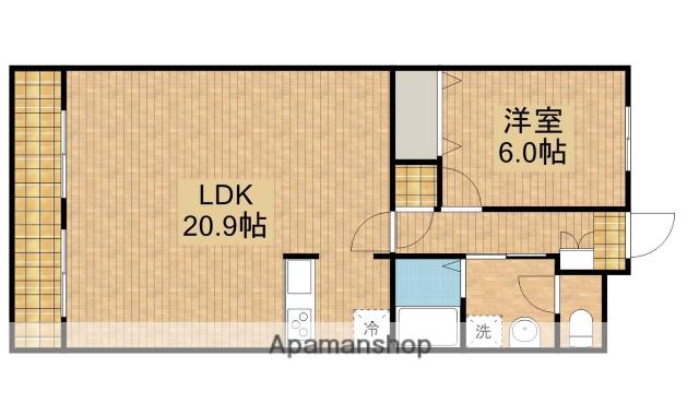 レジデンス上島(1LDK/3階)の間取り写真