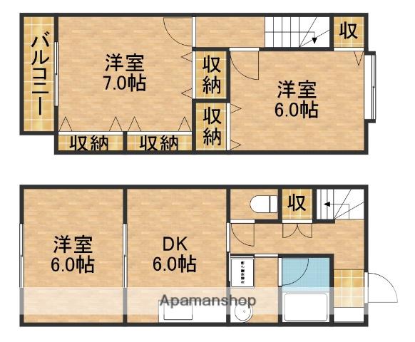 ＳＡＬＥＭ　Ｃ(3DK)の間取り写真