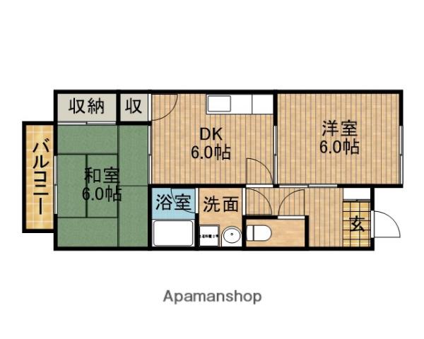SURPLUSホープ(2DK/2階)の間取り写真