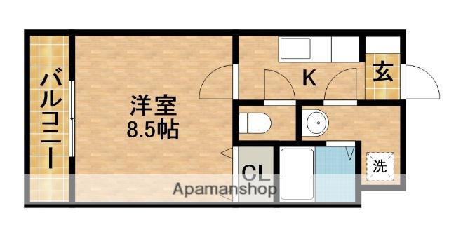 BELLKU-U(1K/3階)の間取り写真