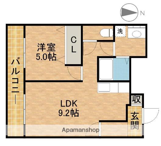 ホワイトロッジ(1LDK/2階)の間取り写真