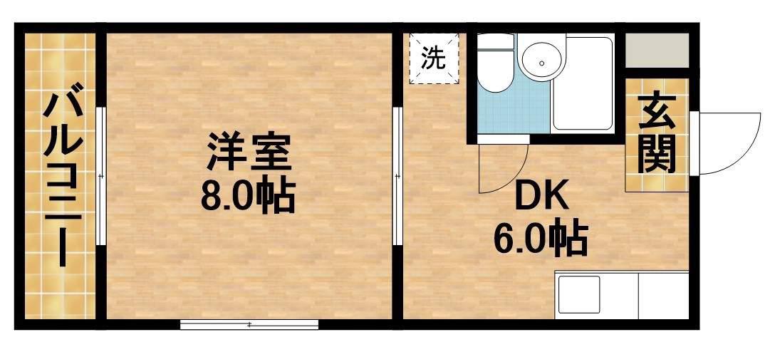 MANSION DIANA(1DK/3階)の間取り写真