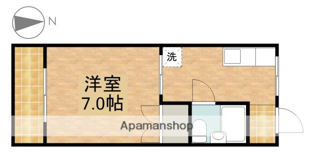 佐鳴ハイツ(1DK/2階)の間取り写真