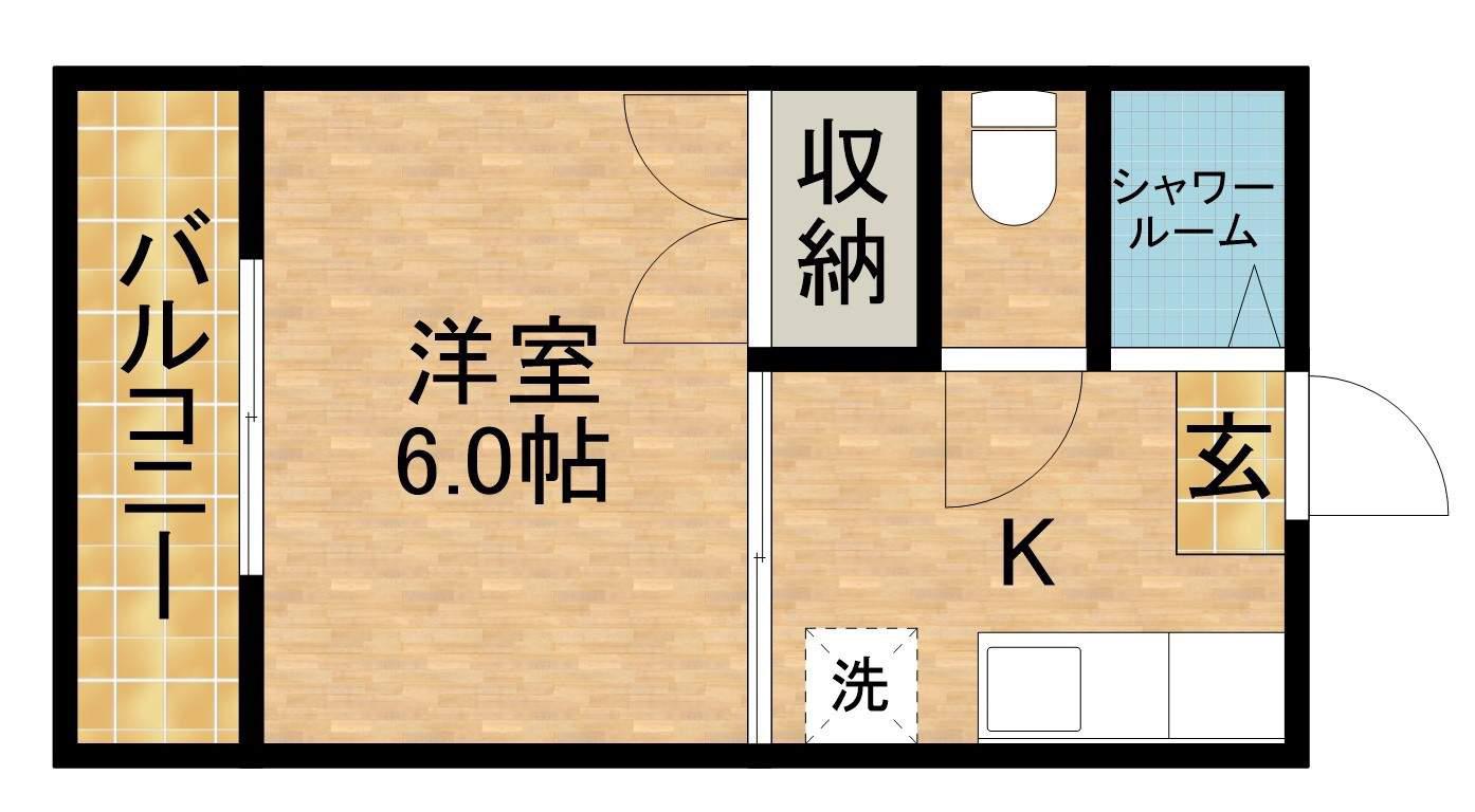 コーポ橋羽(1K/3階)の間取り写真