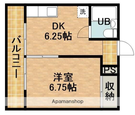 MOマンション(1DK/1階)の間取り写真