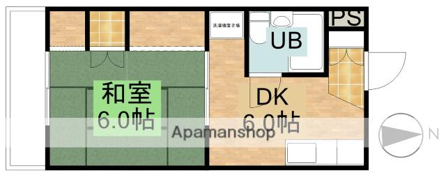 コーポキャッスルエイト(1DK/2階)の間取り写真