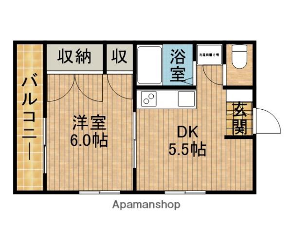 MAYハウス青葉町(1DK/1階)の間取り写真