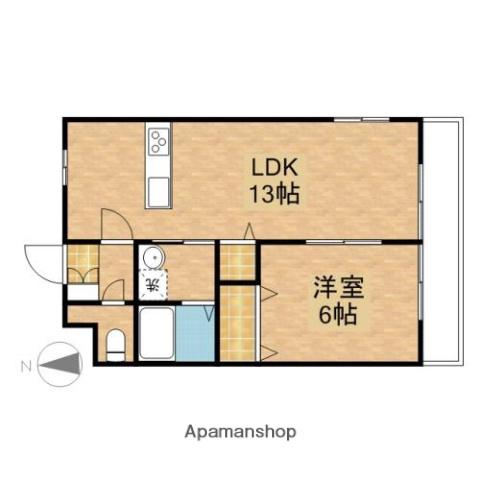 アラカルトⅡ(1LDK/1階)の間取り写真