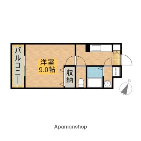 アラカルトⅠ(1K/4階)の間取り写真