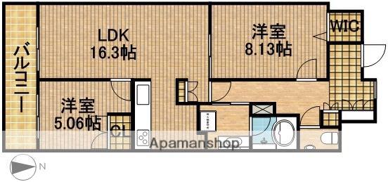 メゾン・セントラル(2LDK/6階)の間取り写真