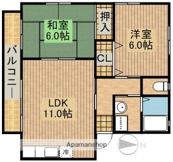 コープベルク(2LDK/1階)の間取り写真